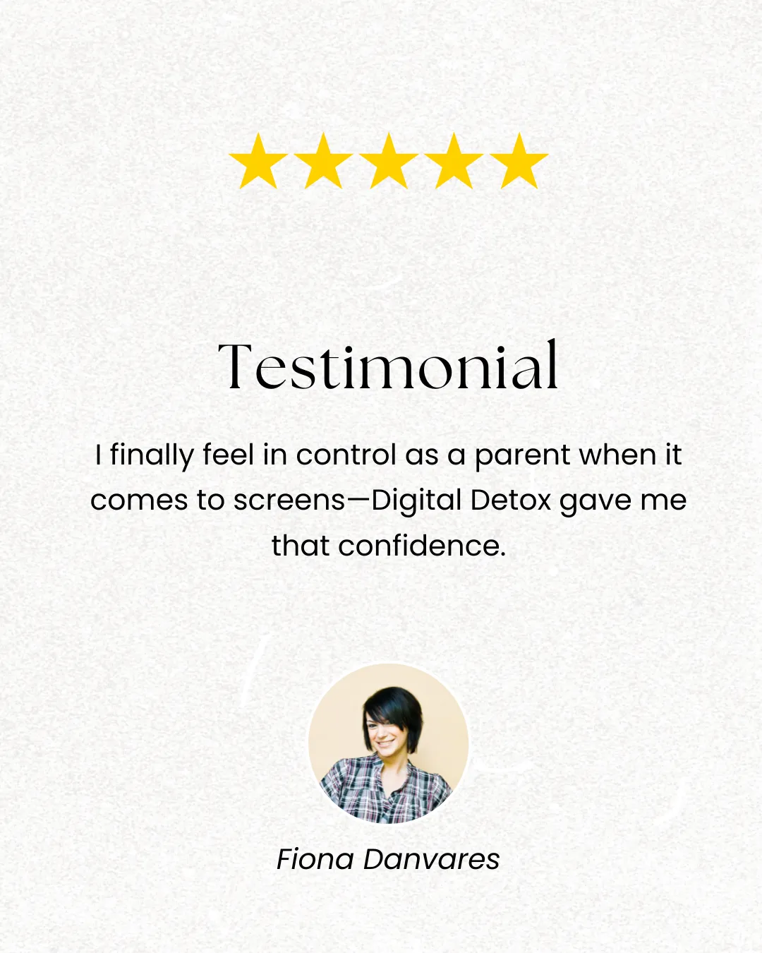 Parent testimonial