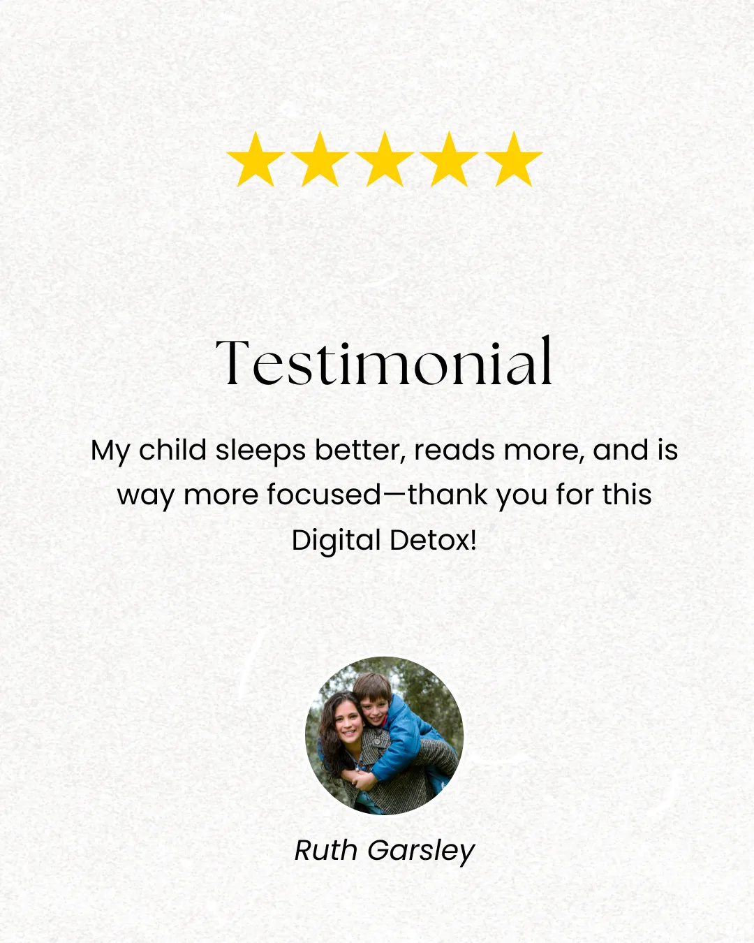 Parent testimonial